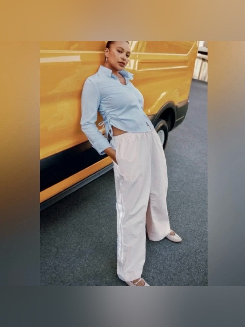 No Boundaries Wide Leg Lace Side Stripe Track Pants